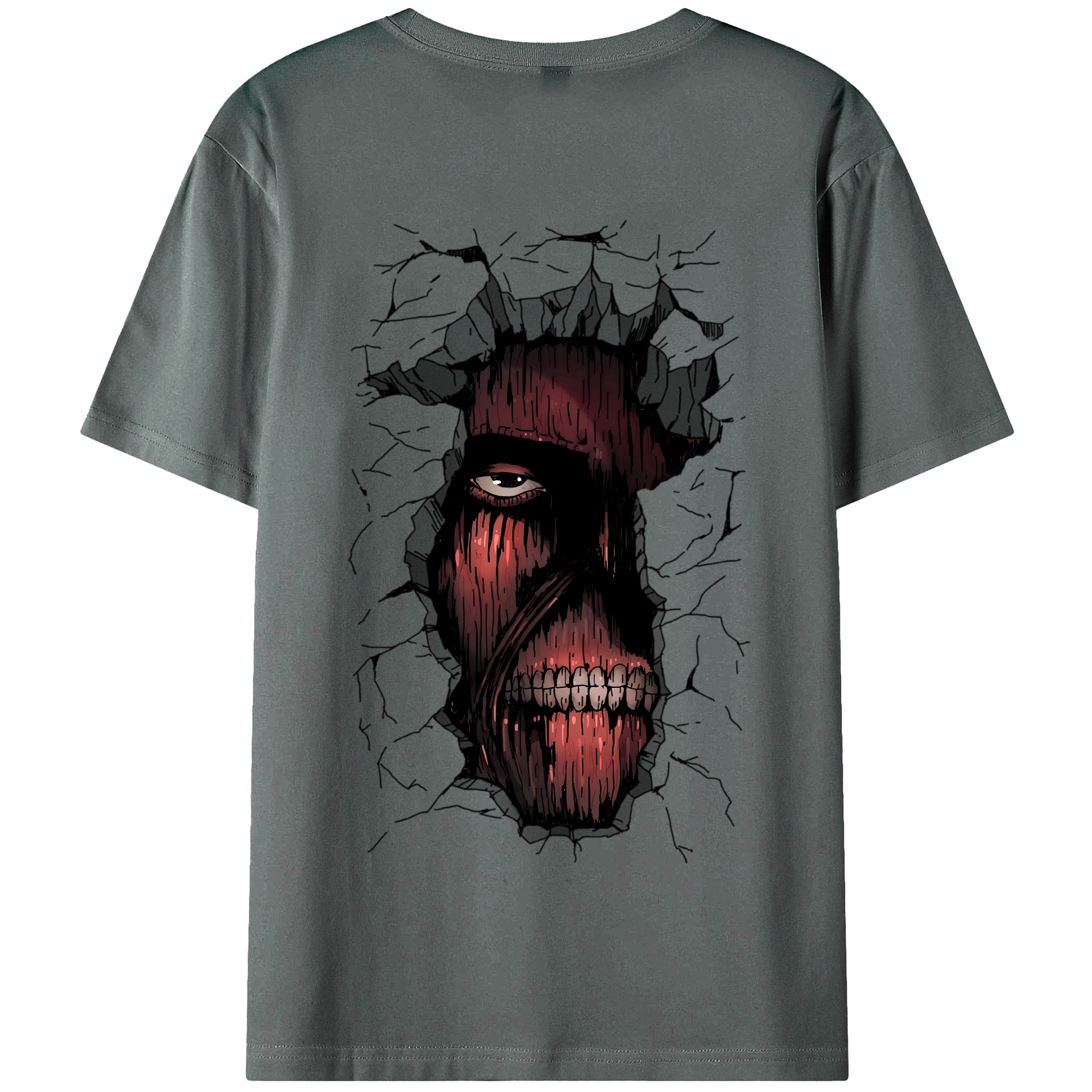 （画像用） 進撃の巨人 Attack on Titan 綿100％半袖Tシャツ（背面プリント）
